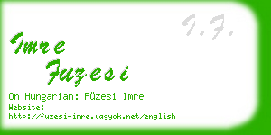 imre fuzesi business card